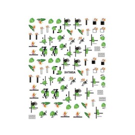 Generic Geometric Figure Lines Flower Leaf Daisy Nail Decal Sticker Xh708Sa Nail Wraps Stickers Manicure Supplies for Women Nails Full Long Lasting Easy Apply and Remove