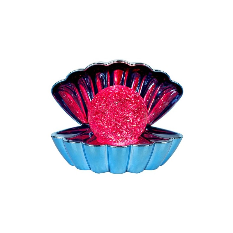 Sea Shell Lamp Pearl Metallic Blue Night Mood Light Clam