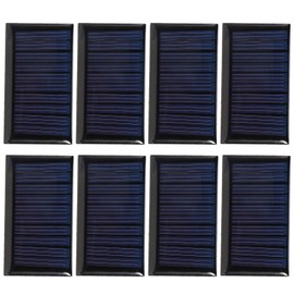 Ladieshow Mini Solar Panel, 8 Pieces 30 MA 5 V Mini Solar Cell Panels DIY Solar Epoxy Plate Electric Toy Materials Photovoltaic Cell Charger