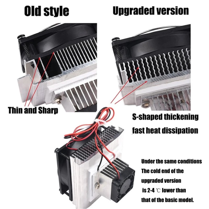 Yrhrol Mini Air Conditioner DC 12V DIY Thermoelectric Peltier Refrigeration