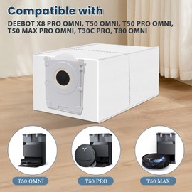 Spofan 12 St1ck Staubbeutel f1r Ecovacs X8/X9 Pro Omni, T50/T50 Pro/T50 Max Pro Omni, T80 Omni, T30C Pro Omni Staubsauger, Ersatzbeutel Zubeh?rset Antibakterieller Staubsaugerbeutel Ersatzteile