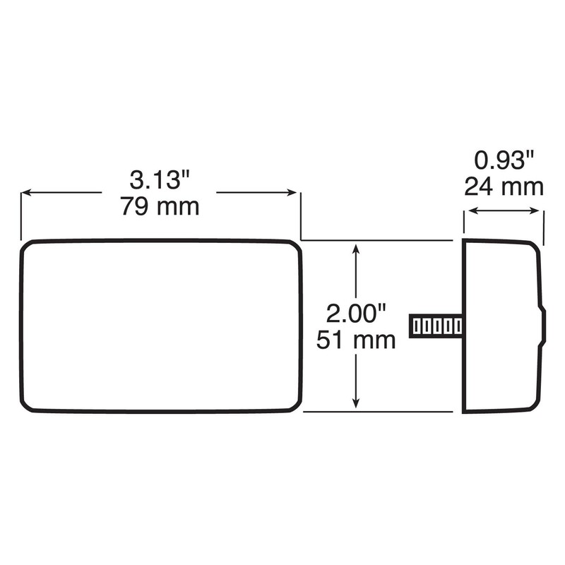 Peterson V170R Piranha Red LED Clearance/Side Marker Light with Reflex