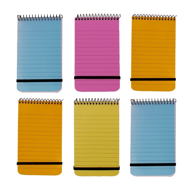 FIRST CHOICE KAYA Neon Notebooks Small Pack Of 6 Mini