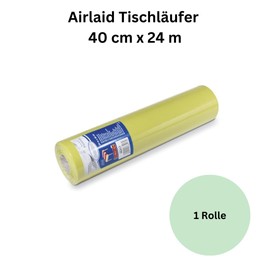 DeinPack Airlaid Table Runner, Yellow Green, 40 cm x 24 m, Plain Disposable Table Runner, Perforation Every 120 cm, High-Quality Table Runner, Ideal for All Decorations, Weddings and Parties