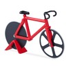 Relaxdays Bicycle Pizza Cutter, Funny Pizza Roller with Cutting Wheels,