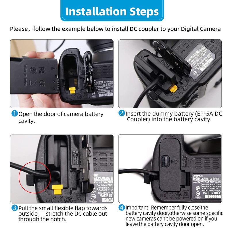 Glorich EH-5 Plus EP-5A Replacement AC Adapter for Nikon Coolpix