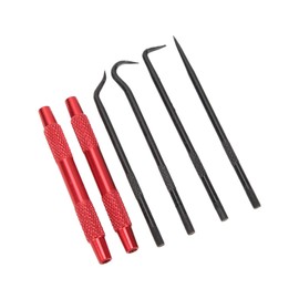 Juego Ganchos Y Picos, Kit 6 Ganchos Desmontables, Angulares, Rectos, Completos Y O Ring Pick, Herramienta Precisión con Estuche, Herramienta Extracción Retenes Aceite Automóviles