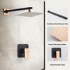 LCEVCGK Shower Faucet Set Bathroom Matte Black and Rose Gold