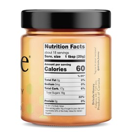 Drizzle Golden Raw Honey - Unfiltered, and Unprocessed - Rich in Nutrients and Beneficial Enzymes - Notes of Dandelion, Mint and Caramel - 100% Raw, Pure Honey - Gluten-Free, Paleo-Friendly (13.2oz) 2-Pack