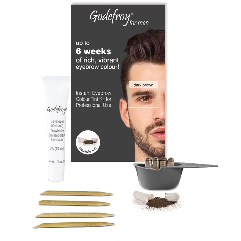 Godefroy Instant Eyebrow Tint for Men (Dark Brown)