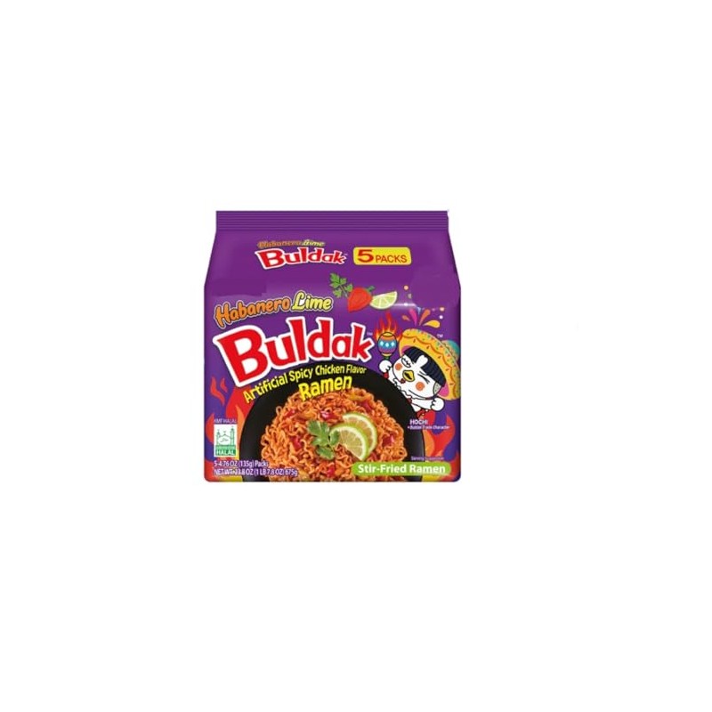 Korean Instant Noodles (CASE SET, HABANERO LIME BULDAK)
