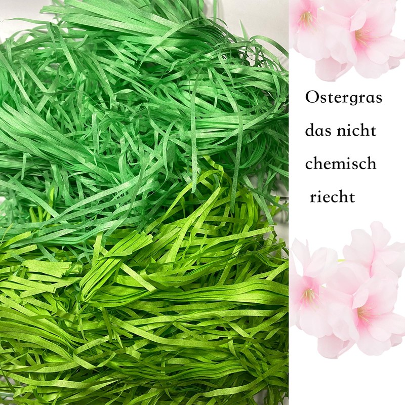 200 g Easter Grass Two Different Green Easter Nest Filling