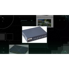 InstallerCCTV Video Quad Color 4CH Multiplexer 2 BNC Output w/ Remote Control &1Amp Adapter