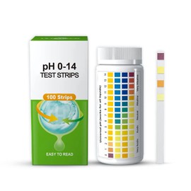 pH Test Strips, Universal Application (pH 0-14), 100 Strips for Saliva, Soap, Urine, Food, Liquids, Water with Soil Testing, Lab Monitoring, etc.
