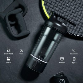 daasigwaa Electric Protein Shaker Bottle, 25.4 Oz Pulse Blender Bottles For Protein Mixes, | Tritan | Bpa Free| Portable Mixer Cup, Rechargeable Shake Cups And Meal Replacement Shakes(Blue)