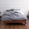 LERUUM Bed Linen Set 135 x 200 cm Cotton Grey