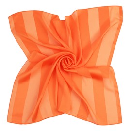 GERINLY Pure Neckerchief Square Scarf Solid Color Accessories for Costume Silk Headband Cosplay Ascot (Orange)