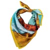 Tolzorai Sunflower Pure Mulberry Silk Square Scarf Satin Designer For
