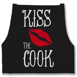 Shirtracer - Apron - Cooking Apron Funny - Kiss the Cook, 1 black