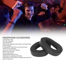 Cooling Gel Ear Pads for Headphones, Memory Sponge Cooling Gel Earpads Cushions Replacement for EPOS H3 PRO Hybrid Headphone, Headphones Accessories