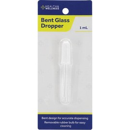 Health & Wellness Glass Dropper Bent 1ml