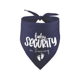 Baby Security in Training Dog Bandana Baby Announcement Pregnancy Announcement Gender Reveal Navy Dog Bandana Photo Prop Pet Scarf Pet Accessories for Dog Lover