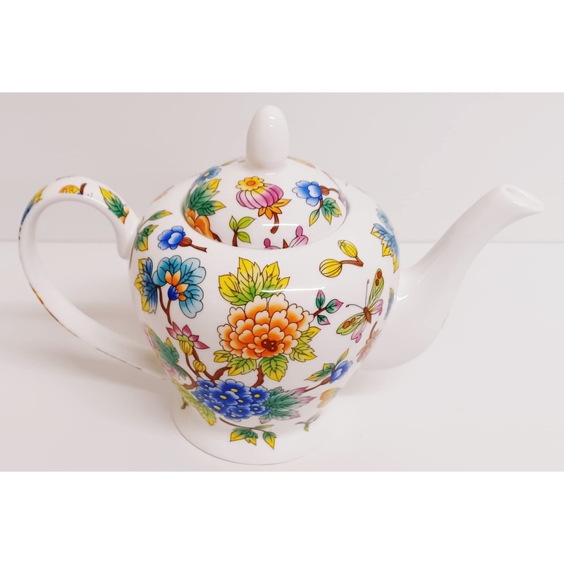 Magic Garden Teapot Fine Bone China Flowers & Butterflies Small