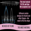 NOVO OVO XXL Straight Sharp Stiletto Natural Nail Tips Press