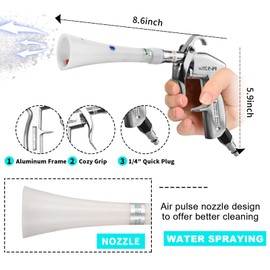 GOCCIDA Car Cleaning Gun High Pressure Car Cleaning Tool Air Blow Gun Car Detailing Kit Interior Cleaner Air Duster Blower Gun Pneumatic Air Compressor Auto Detailing Tool for Car Upholstery