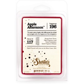 Shortie's Candle Company Apple Afternoon Wax Melts - Formula 117-1 Highly Scented 3 Oz. Bar - Made with Natural Oils - Fruit & Berry Air Freshener Cubes Collection