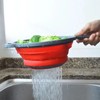1 Pack Kitchen Foldable Silicone Strainer Colanders, Collapsible Colanders with