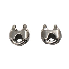 M16 Pack of 2 Stainless Steel Cable Clamp Wire Rope Clamp