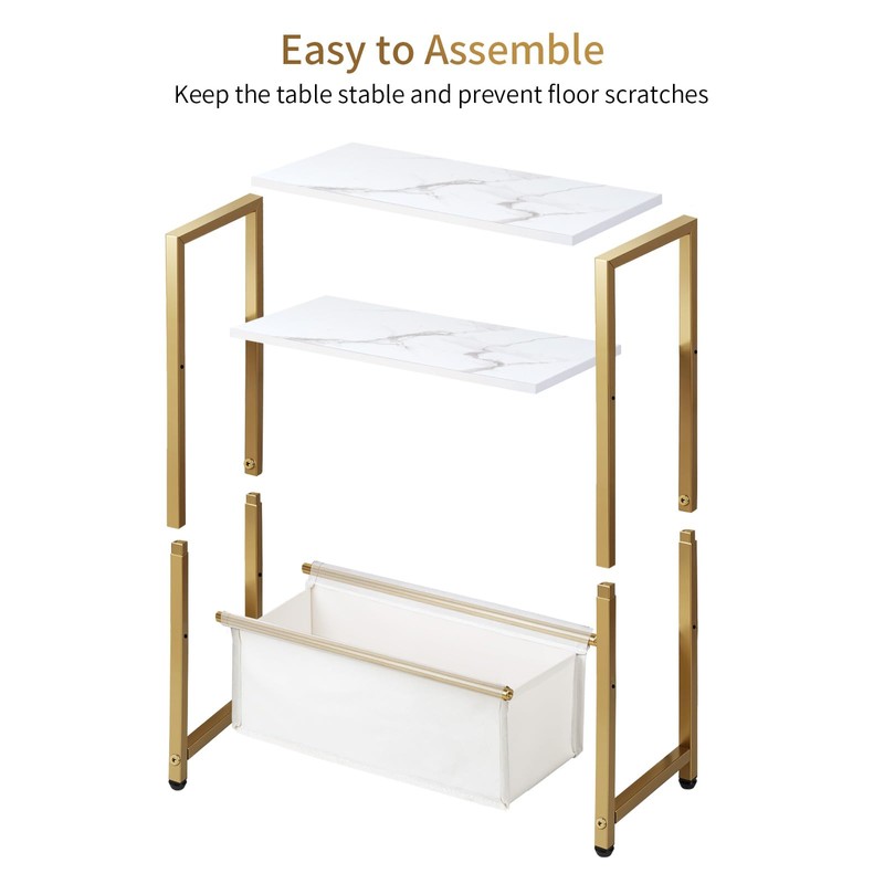 NovaNoka Narrow Side Tables Set of 2 for Small Spaces,
