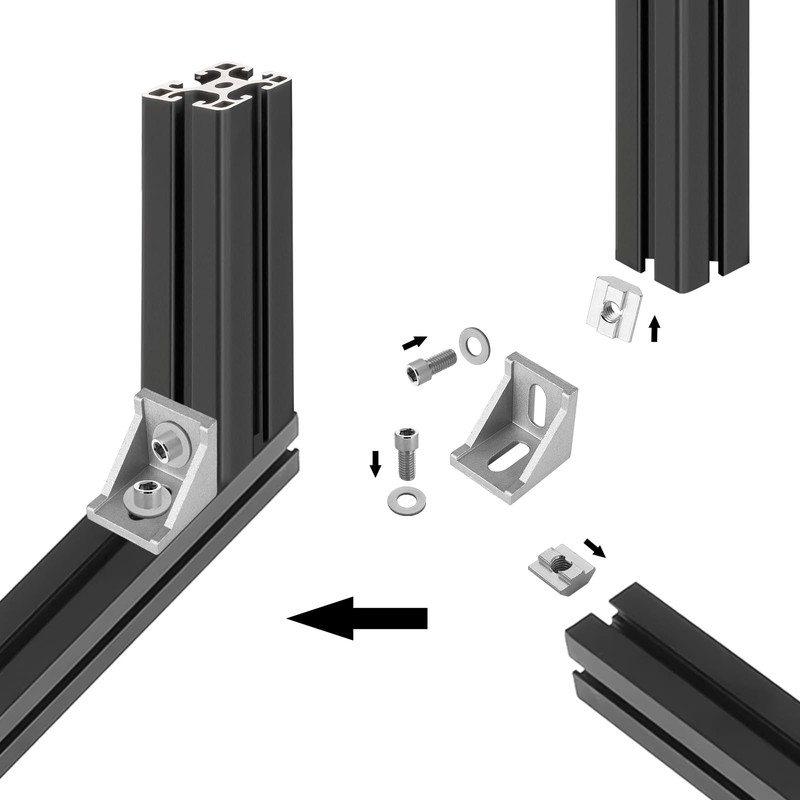 Aluminium Profile Angle Mounting Material, 30 x 30 Mounting Material