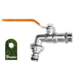 Outlet Valve with Ball Valve, Male Thread 1/2 Inch