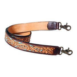American Darling Hand Tooled Genuine Leather Crossbody Handle Strap for Bags | Phone Crossbody Strap | Crossbody Keychain Strap for Wallet Purse Clutch Cellphone Key Chain Holder | Shoulder Bag Strap