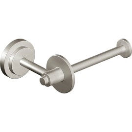 Moen DN0709BN Iso European Single Post Toilet Paper Holder, Brushed Nickel