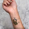 Azeeda 4 x 'Lustiger Dinosaurier, der Mann isst' Temporäre Tattoos
