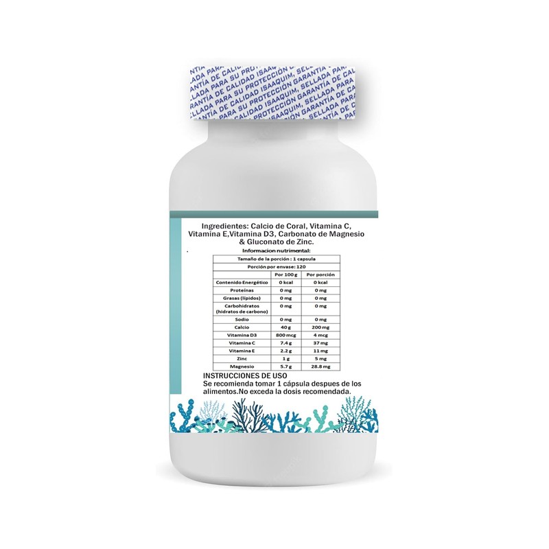 Calcio de Coral con Vitaminas & Minerales 120 capsulas de