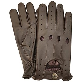 Prime Men’s Driving Gloves in High-Quality Soft, Genuine Leather without Lining / Retro Style in Ten Beautiful Colours / 507 - brown, size: l