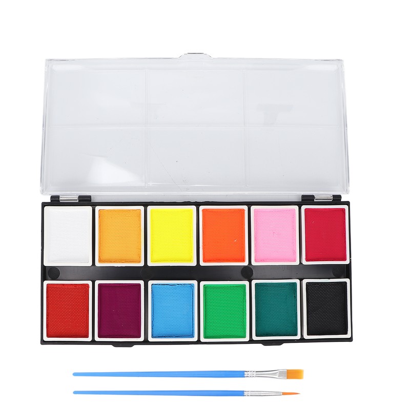 Face Paint Kit Cosmetic Grade 12 Colors Quick Drying Easy
