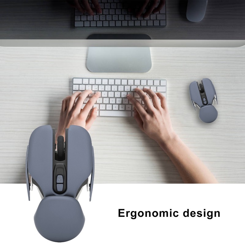 Ergonomic Wireless Mouse Inbuilt Battery Adjustable DPI Electroplating Process Integrated
