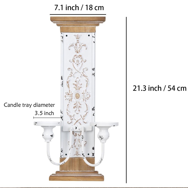 AIM & GGKK Large Wall Candle Sconce Holder,Set of 2