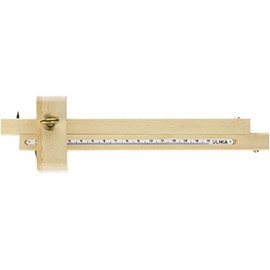 Ulmia Measuring Tool (Marking Gauge) – Precision Tool for Parallel Marking of Width and Thickness Dimensions, 2 High-Precision Scribing Rods with Inlaid Scale without Curve Stop – 29