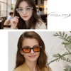 WDZAYXC Vintage Rectangular Sunglasses for Women Men Rectangle Sunglasses Retro
