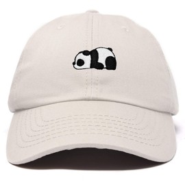 DALIX Cute Baby Panda Womens Dad Hat Baseball Cap Embroidered in Beige