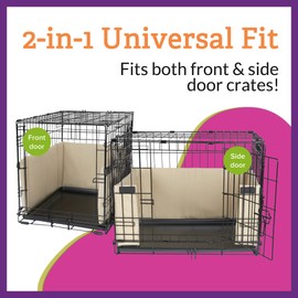 Pet Dreams Dog Crate Bumper - Comfy Liner & Dog Tail Protector for Inside Crate, Fits iCrate Cages 18, 24, 30, 36, 42, 48 Inches (Grey, XX-Large, 48")