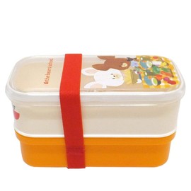 Square Bear School 2-Tier Lunch Box KS21-4 The Bears School Entrance School Lunch Excursion Rice School Vacation Picnic