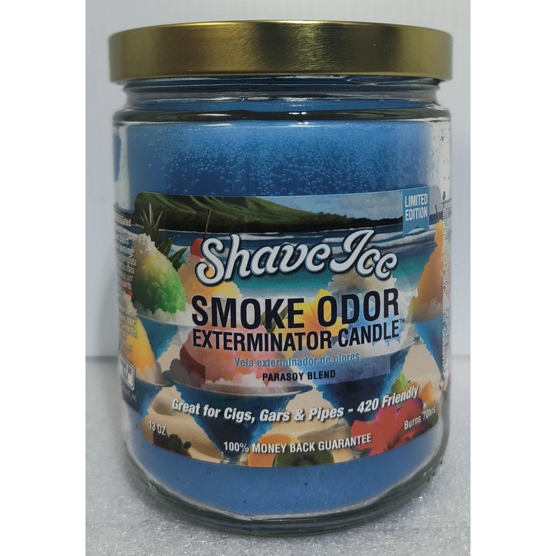 Smoke Odor Exterminator 13oz Jar Candle, Shave Ice 2 Pack.