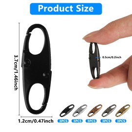 15 PcsZipper Clips Anti Theft, Zipper Locks for Backpacks, Small Zipper Lock Clips, Anti-Theft Deterrent Detachable Double Pull Locks for Traveling Outdoor Camping Fishing Backpack Lock